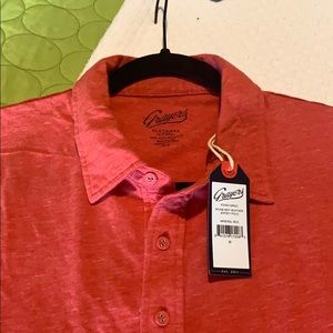 Red polo shirt. Never worn